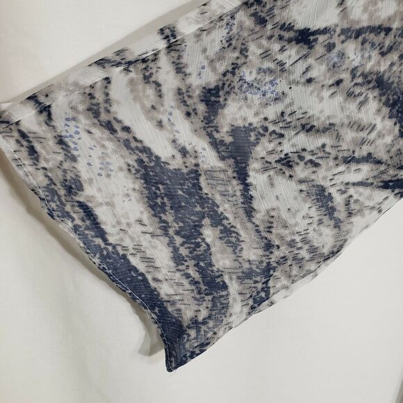 Studio Works Womens Cardigan Size Small Open Front 3/4 Sleeve Blue Gray Sheer - Picture 7 of 11